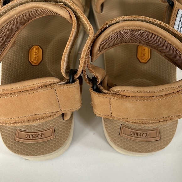 Suicoke Depa Sandals Tan Beige Color with Velcro V2NU Womens size 5 / 6 - Picture 8 of 13